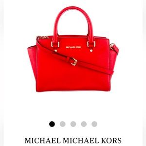 Red leather Michael Kors Tote Bag. Used 3 times. Great condition